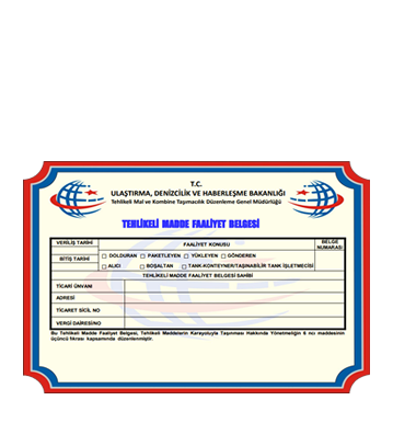 Tehlikeli Madde Faaliyet Belgesi